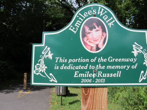 This sign is at the entrance to the Greenway.